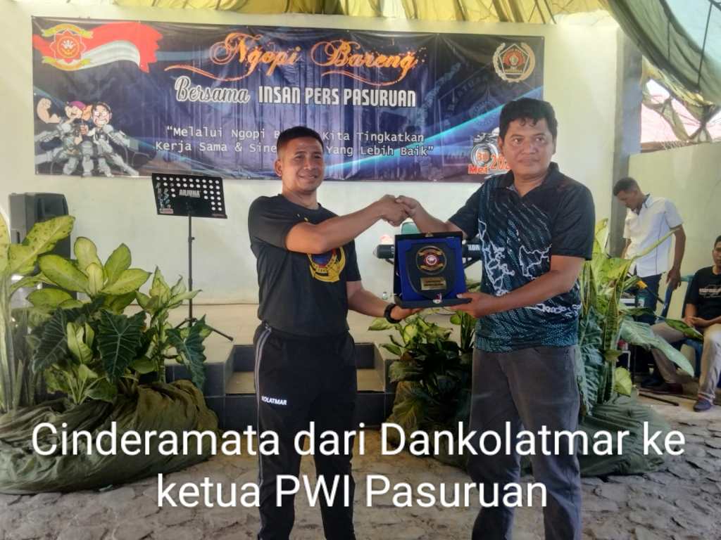 Ngopi Bareng Insan Pers Pasuruan Dengan Dankolatmar Kol(mar) Dede Harsana, S.A.P.&nbsp;M.Han.