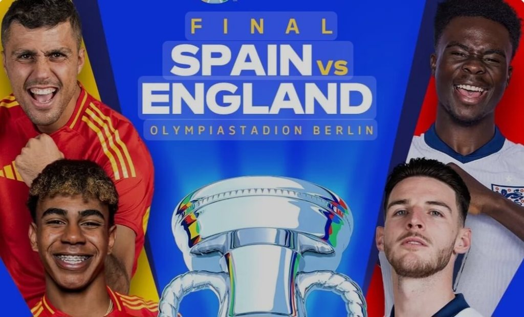 Dua raksasa Eropa,Inggris vs Spanyol siap adu genggsi di final Euro 2024