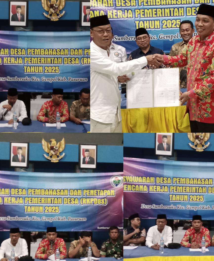 Pemdes Sumber Suko Gelar Musdes Pembahasan Dan Penetapan Rencana Kerja Pemerintah Desa Tahun 2025